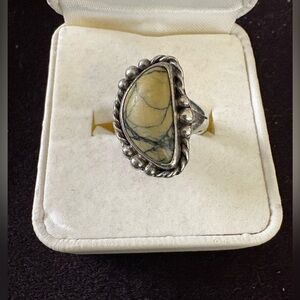 Vintage 1970’s Native American. Signed, Silver Butterfly Wing Design Ladies Sz 5